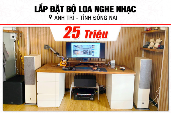 Lắp đặt Loa nghe nhạc Dali Oberon 7 trị giá 25tr cho anh Trí tại Đồng Nai 