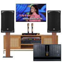 Dàn karaoke gia đình cao cấp RCF 08 (RCF EMAX 3112 MKII, VM840A, BIK BPR 5600, BIK-W66 Plus, BJ-U600)