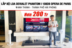 Lắp đặt bộ loa Devialet Phantom I 108DB Opera de paris 212tr cho anh Thành tại Hải Phòng
