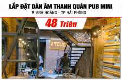 Lắp đặt dàn âm thanh 48tr cho quán Pub Mini tại Hải Phòng (Alto AT2000II, Alto AT1000II, VM640A, Alto Live1202, UGX12)
