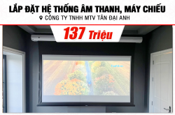 Lắp đặt dàn âm thanh, máy chiếu 137tr cho CT TNHH MTV Tân Đại Anh tại Thanh Hóa (Optoma UHD35+, Bose Smart 900,…)