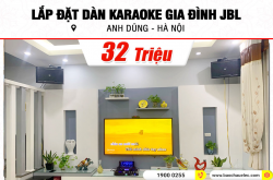 Lắp bịa đặt dàn karaoke JBL 32tr mang lại anh Dũng tại Hà Nội Thủ Đô (JBL RM210, KX180A, VM300, SW312B, BKSound M8)