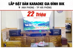 Lắp đặt dàn karaoke BIK 22tr cho anh Phong tại Hải Phòng (BIK BQ-S63, VM420A, BPR-5600, BJ-U100) 