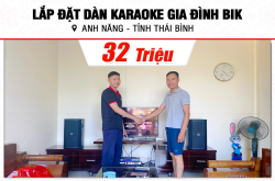 Lắp đặt dàn karaoke BIK 32tr cho anh Năng tại Thái Bình (BIK BSP 410II, VM420A, X6 Luxury, SW512C, U900 Plus X)