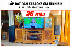 Lắp đặt dàn karaoke BIK 36tr cho anh Sử tại Thanh Hóa (BIK BSP 412II, CA-J602, BPR-8500, SW612B) 
