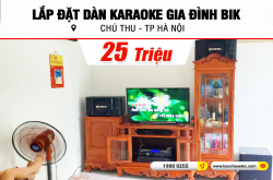 Lắp bịa đặt dàn karaoke BIK 25tr mang đến chú Thu ở Hà Nội (BIK BS 998X, VM 420A, DSP 9000 Plus, SW512-B, U900 Plus X)