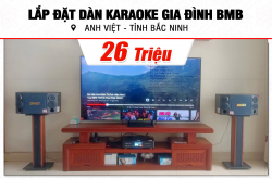 Lắp bịa dàn karaoke BMB 26tr cho tới anh Việt bên trên Thành Phố Bắc Ninh (BMB CSD 880SE, BKSound DKA 8500) 