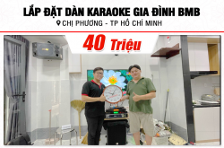 Lắp đặt dàn karaoke BMB 34tr cho chị Phương tại TPHCM (BMB 880SE, Alto MP2500, BPR-5600, UGX12 Plus) 
