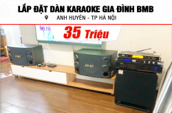 Lắp đặt dàn karaoke BMB 35tr cho anh Huyên tại Hà Nội (BMB CSD 2000SE, VM 620A, JBL KX180A, BCE UGX12 Gold...)