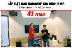 Lắp đặt dàn karaoke BMB 41tr cho anh Thịnh tại TPHCM (BMB 880SE, BPA-6200, BPR-5600, BJ-W25A, U900 Plus X) 
