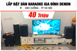 Lắp đặt dàn karaoke Denon 40tr cho anh Cường tại Hà Nội (Denon DN510, VM420A, KX180A, SW512B, UGX12 Gold) 