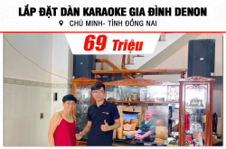 Lắp đặt dàn karaoke Denon 69tr cho chú Minh tại Đồng Nai (Denon DN712, BPA-6200, K9800 New, Domus Sub15W, UGX12 Plus) 