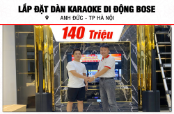 Lắp đặt dàn karaoke di động Bose 140tr cho anh Mạnh tại Hà Nội (Bose L1 Pro16, AAP K9900II Luxury, JBL VM300) 