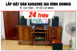Lắp đặt dàn karaoke Domus 24tr cho chị Tình tại TPHCM (Domus DP6100 Max, VM420A, SW312C, BCE UGX12)  