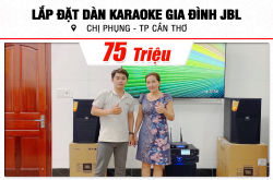 Lắp bịa dàn karaoke mái ấm gia đình JBL 75tr cho tới chị Phụng bên trên Cần Thơ (JBL XS12, Xli2500, K9900II Luxury, JBL A120P, JBL VM300) 
