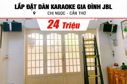 Lắp đặt điều dàn karaoke JBL 24tr mang lại chị Ngọc ở Cần Thơ (JBL Ki510, BKSound DKA 8500)