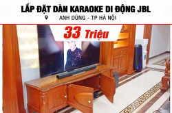 Lắp đặt điều dàn karaoke JBL 33tr mang đến anh Dũng ở Hà Thành (JBL PartyBox 710, JBL KX180A, JBL VM300)