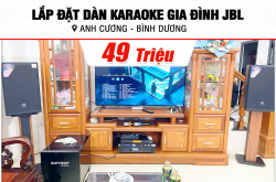 Lắp bịa dàn karaoke JBL 49tr cho chú Cương ở Bình Dương (JBL MTS12, BIK BPA-8200, KX180A, BCE UGX12 Plus)