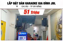 Lắp đặt dàn karaoke JBL 51tr cho chị Xíu tại Đà Nẵng (JBL XS12, Crown Xli2500, JBL KX180A) 