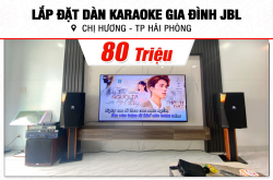 Lắp đặt dàn karaoke JBL 80tr cho chị Hương tại Hải Phòng (JBL XS12, Crown T5, KX180A, A120P, UGX12 Plus Luxury,…) 