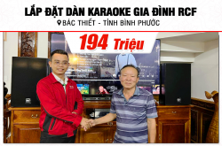 Lắp đặt dàn karaoke RCF 194tr cho bác Thiết tại Bình Phước (RCF C5215-99, Alto MP3350, Alt0 MP2750, K9900II Luxury, S8015LP,…) 