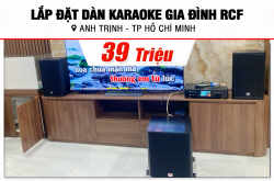 Lắp đặt dàn karaoke RCF 39tr cho anh Trịnh tại TPHCM (RCF X-MAX 10, BKSound DKA 6500, SW612B) 