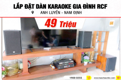 Lắp đặt dàn karaoke RCF 49tr cho anh Luyến ở Nam Định (RCF X-MAX 10, BPA-6200, BIK BPR-5600, UGX12 Luxury, SW612C)