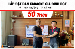Lắp đặt dàn karaoke RCF 50tr cho anh Phương tại Hà Nội (RCF X-MAX 10, BPA-4200, KX180A, BJ-W25A, UGX12 Plus)