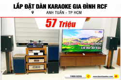 Lắp đặt điều dàn karaoke RCF 57tr mang đến anh Tuấn ở Thành Phố HCM (RCF EMAX 3110 MKII, BPA-6200, JBL KX180A, BJ-W25A, BBS-S290D)