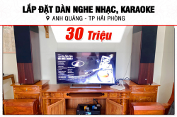 Lắp đặt dàn nghe nhạc, karaoke JBL 30tr cho anh Quảng tại Hải Phòng (JBL Stage A190, BKSound DKA 6500)