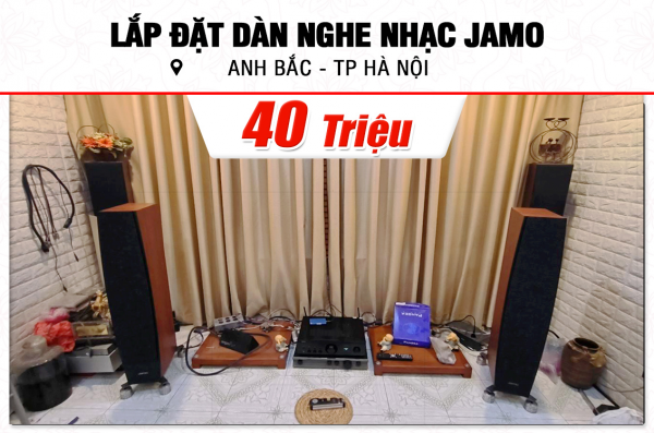 Lắp đặt dàn nghe nhạc trị giá gần 40 triệu cho anh Bắc tại Hà Nội (Jamo C97II, Denon PMA-900HNE)