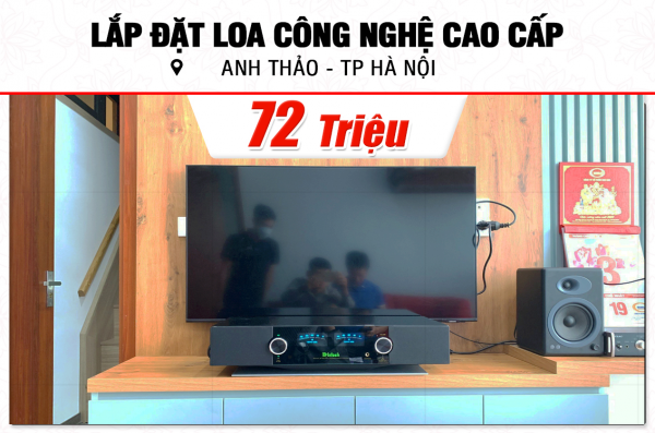 Lắp đặt loa công nghệ cao cấp McIntosh RS250 72tr cho anh Thảo tại Hà Nội