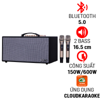 Loa xách tay ACNOS HN450 (2 Bass 16.5cm, 150W, Pin 4-6h, Kèm 2 Micro)