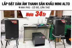 Lắp đặt dàn âm thanh sân khấu mini Alto hơn 34tr cho anh Phú ở Cần Thơ (Alto TX315, JBL KX180A, Alto TX212S, BCE UGX12)