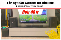 Lắp bịa dàn karaoke BIK rộng lớn 40tr mang đến anh Dương bên trên TP. Hải Phòng (BIK BSP 412II, CA-J602, KX180A, SW512B, UGX12) 