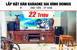 Lắp đặt dàn karaoke Domus 22tr cho anh Tiến ở TPHCM (Domus DP6100 Max, BKSound DP3600 New, U900 Plus X Version 2,...)
