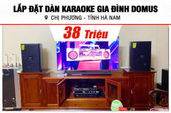 Lắp đặt dàn karaoke Domus 38tr cho chị Phương tại Hà Nam (Domus DP6120 Max, CA-J602, KX180A, SW612B, UGX12 Gold)