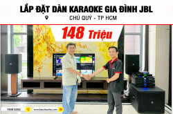 Lắp đặt dàn karaoke JBL 148tr triệu cho chú Quý ở TPHCM (JBL KP4012 G2, Xli3500, KX180A, KP6018S, VM300,...)