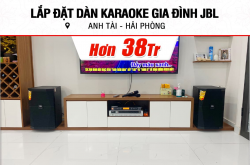 Lắp bịa đặt dàn karaoke JBL rộng lớn 38tr mang đến anh Tài ở Hải Phòng (JBL XS12, BKSound DP 3600 New, BBS W500)