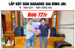 Lắp đặt dàn karaoke JBL hơn 72tr cho anh Duy tại Đồng Nai (JBL KP4012 G2, VM830A, KX180A, BSP-W151, UGX12 Plus) 