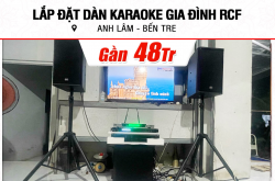 Lắp đặt dàn karaoke RCF gần 48tr cho anh Lâm ở Bến Tre (RCF X-Max 10, BIK CA-J602, BKSound X5 Plus , BCE UGX12, SW612)