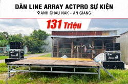 Lắp đặt dàn Line Array Actpro 131tr cho anh Chau Nak tại An Giang (Actpro KR210, Actpro KR28, FP10000, QD4.13, MG10XUF, DSP48,…)