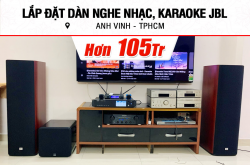 Lắp đặt dàn nghe nhạc, karaoke hơn 105tr cho anh Vinh ở TPHCM (JBL Studio 698, Marantz PM8006, K9900II Luxury, SVS SB-1000, VM300)