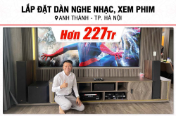 Lắp đặt dàn nghe nhạc, xem phim trị giá hơn 227tr cho anh Thành tại Hà Nội (Klipsch RP-6000F II, RP-500SA II, RP-500C II, X6700H, 121SW,…) 