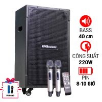Loa kéo Karaoke Nhật BIK BMS 5015 (Bass 40cm, 220W/500W, Kèm 2 micro, Sạc sạc, Sạc 8-10h)