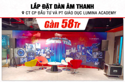Lắp đặt dàn âm thanh gần 58tr cho Công ty Lumina Academy tại Hà Nội (JBL Eon 712, Yamaha MG10XU, Shure SVX288A/PG58, M8)