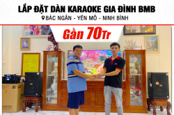Lắp đặt dàn karaoke BMB gần 70tr cho bác Ngân tại Ninh Bình (BMB 1212SE, DAD 950, KSP-50, VM300, AAP P8)