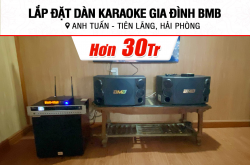 Lắp bịa dàn karaoke BMB rộng lớn 30tr mang lại anh Tuấn ở TP. Hải Phòng (BMB CSD 880SE, BKSound DP3600 New, SW312, BIK BJ-U100)