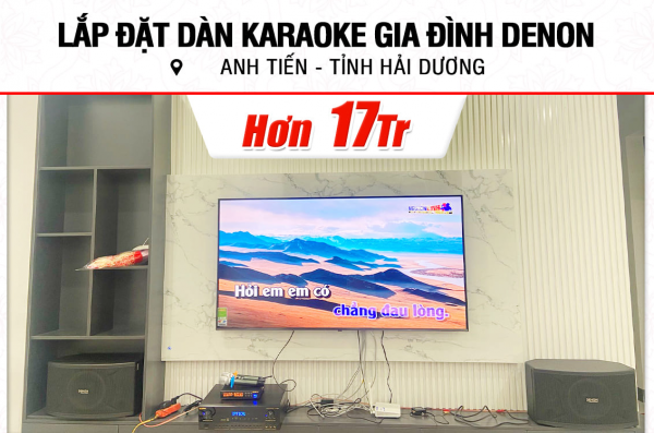 Lắp đặt dàn karaoke Denon hơn 17tr cho anh Tiến ở Hải Dương (Denon DP-C10, BIK BJ-A88, BIK BJ-U100)