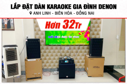 Lắp đặt điều dàn karaoke Denon rộng lớn 32tr mang lại anh Linh bên trên Đồng Nai (Denon DP-R312, BKSound DKA 8500, SW715B)